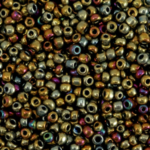 Rocailles 2mm metallic shine multicolour, 10 gram